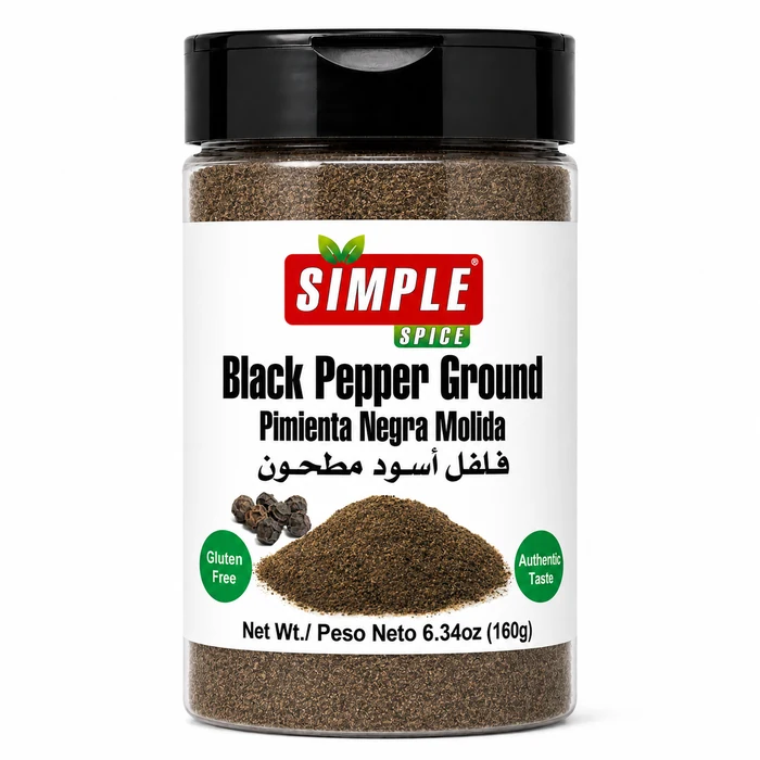 Simple Spice Black Pepper Ground Big shaker